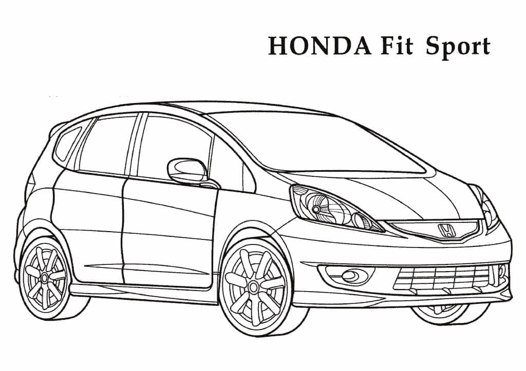 Målarbild Honda Fit Bil