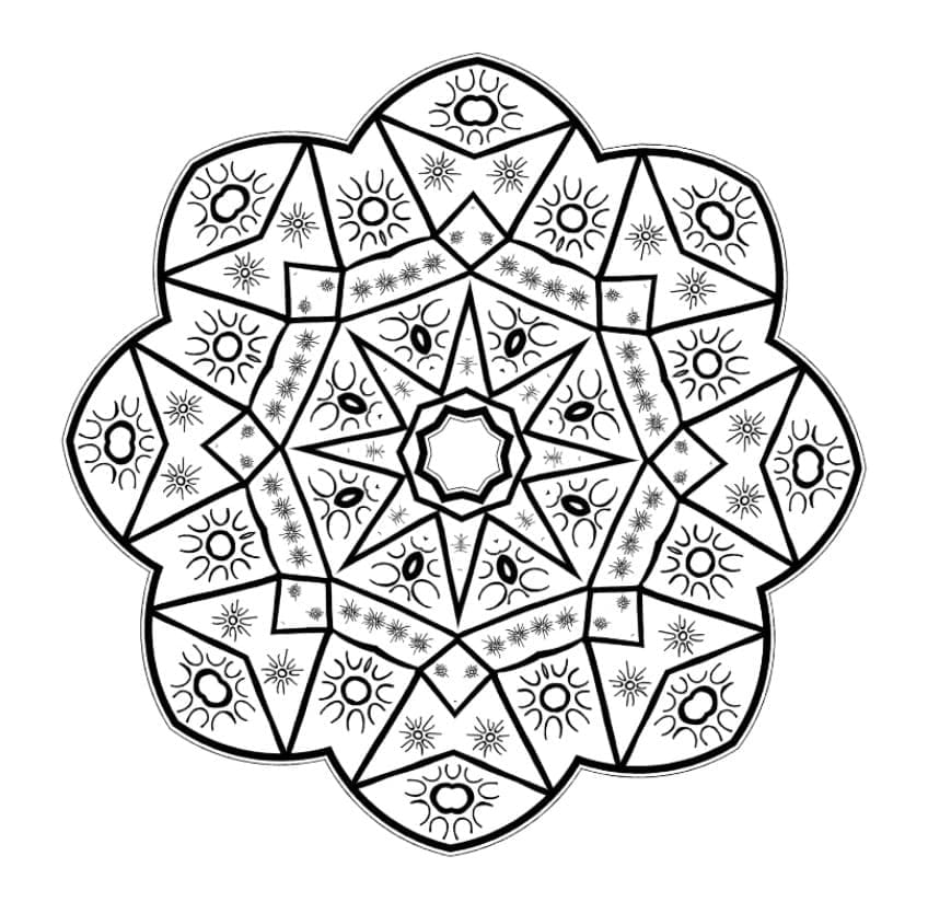 Målarbild Kalejdoskop Mandala