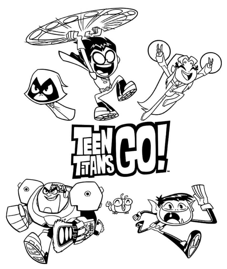 Målarbild Karaktärer i Teen Titans Go