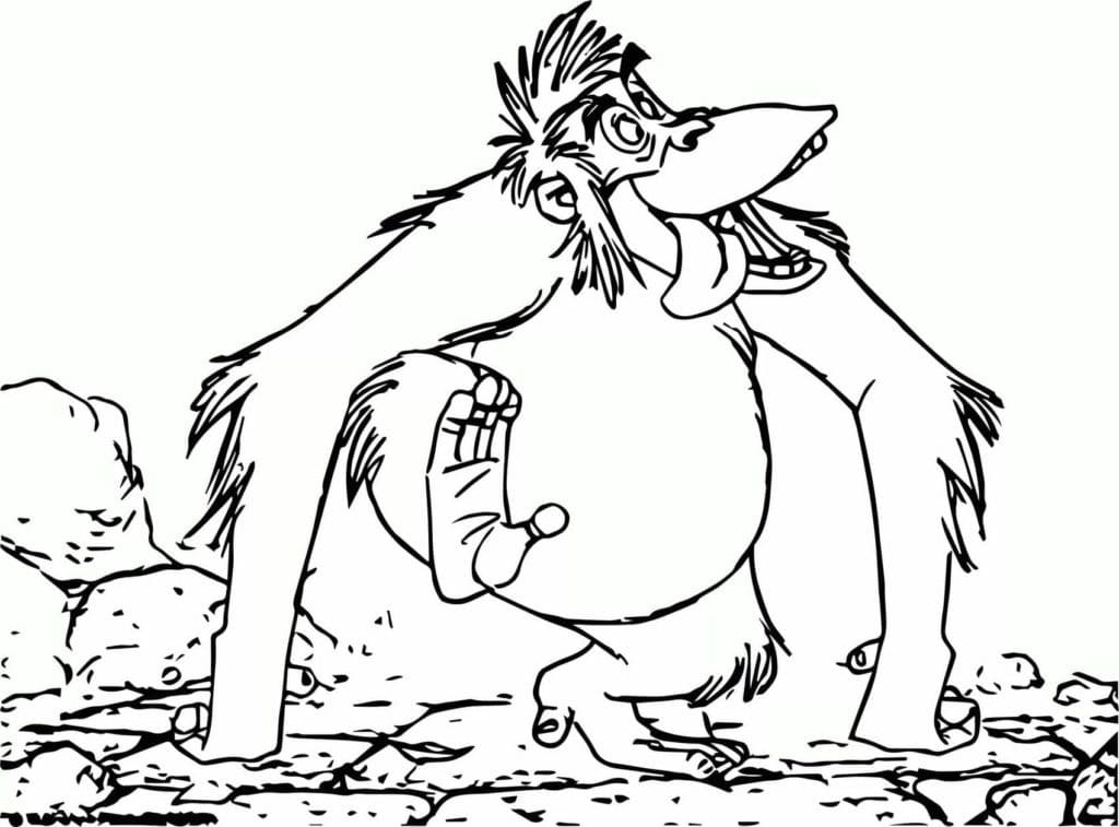 Målarbild Kung Louie från Djungelboken