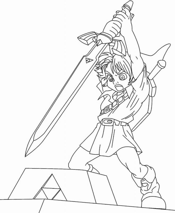 Målarbild Legenden om Zelda Link