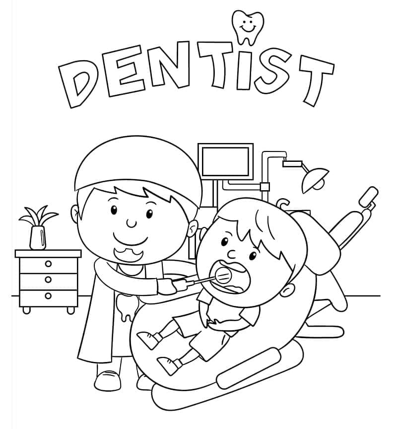 Målarbild Lilla Tandläkaren