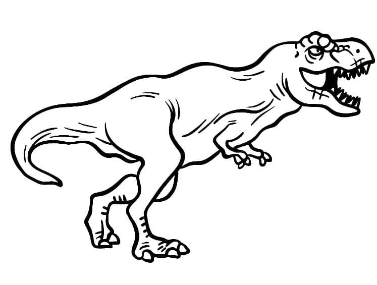 Målarbild Lurig Tyrannosaurus