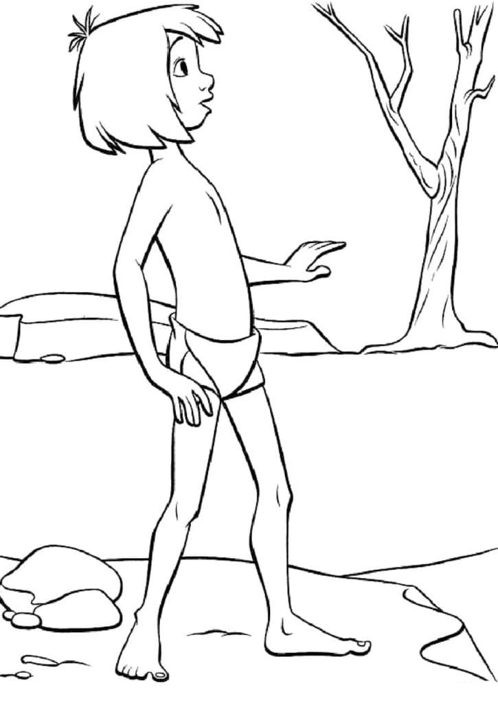 Målarbild Mowgli från Djungelboken