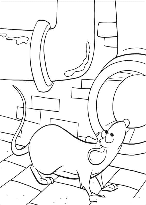 Målarbild Mus från Råttatouille