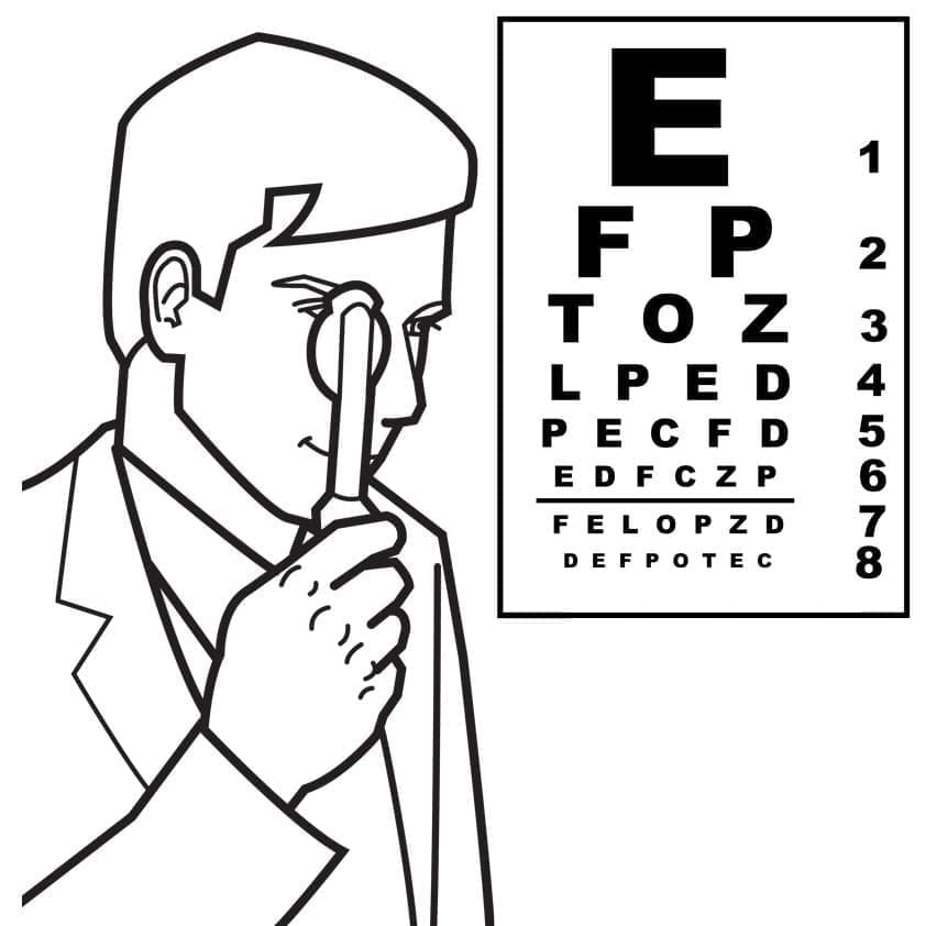 Målarbild Ögonläkare