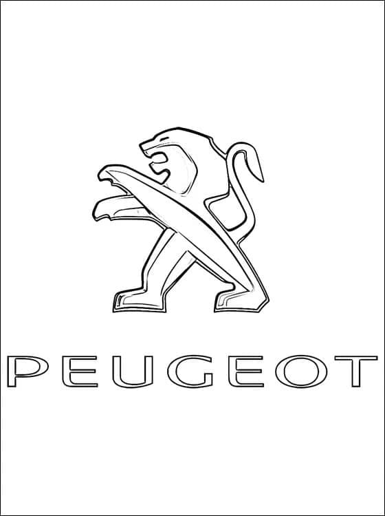 Målarbild Peugeot Logotyp
