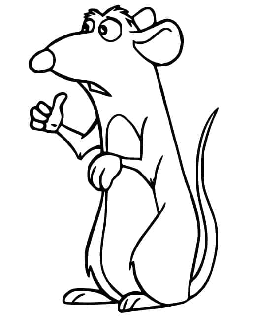 Målarbild Remy i Råttatouille