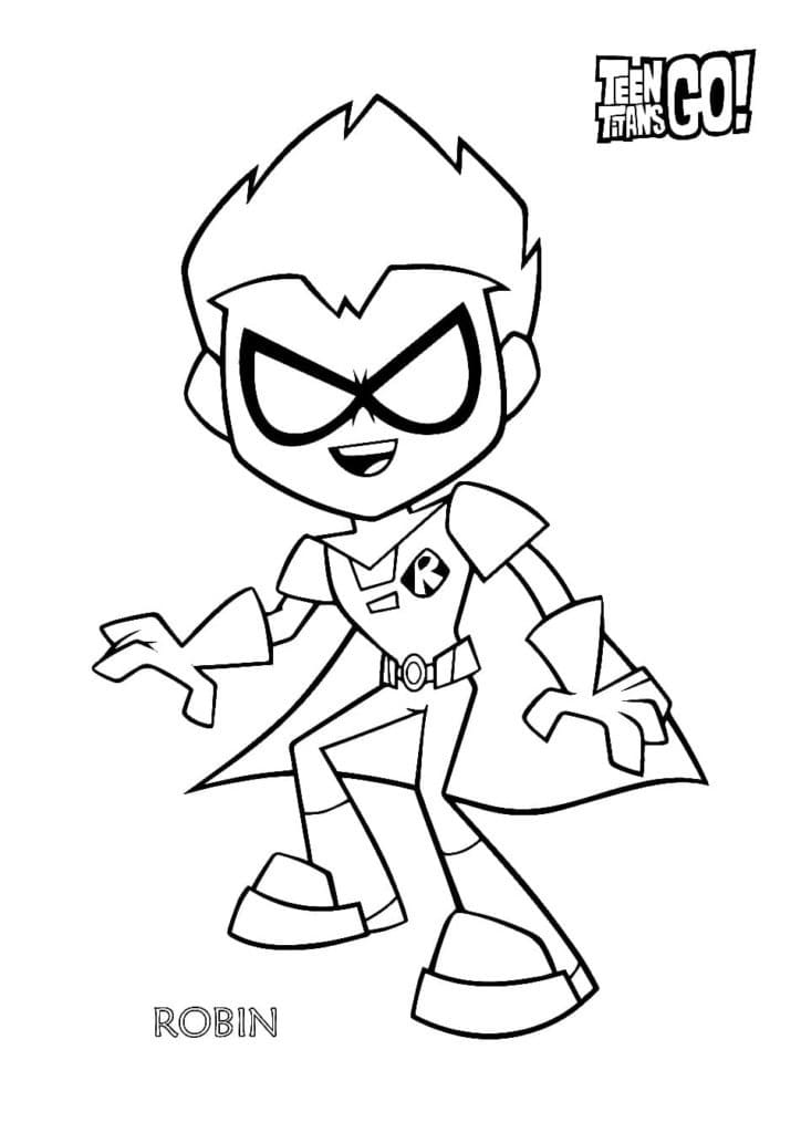 Målarbild Robin i Teen Titans Go