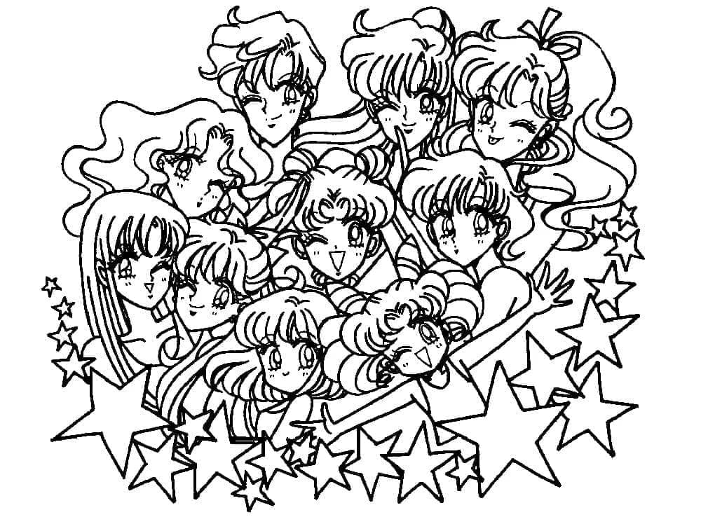 Målarbild Sailor Moon för Barn