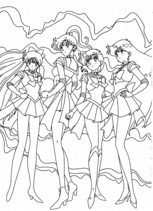 Målarbild Sailor Moon Manga