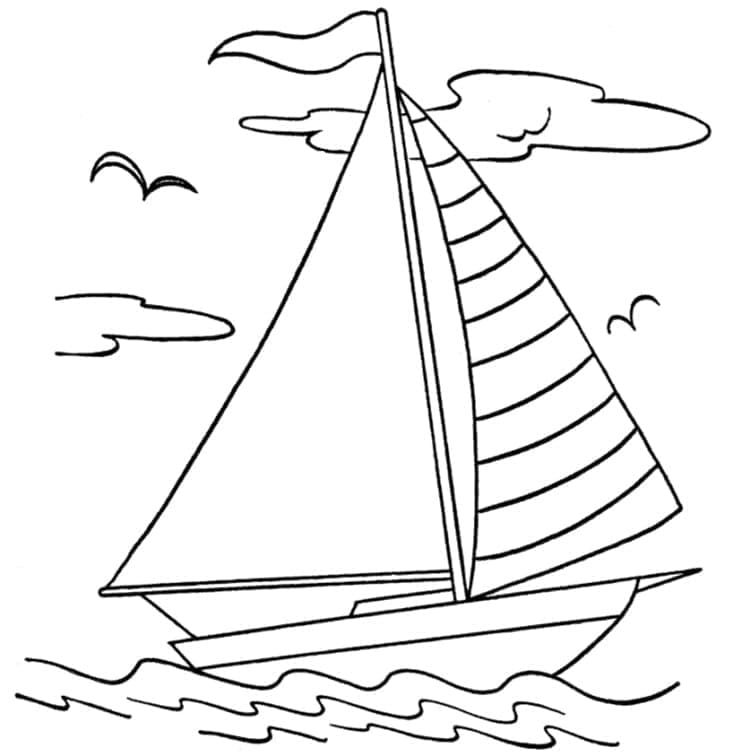 Målarbild Segelbåt för Barn