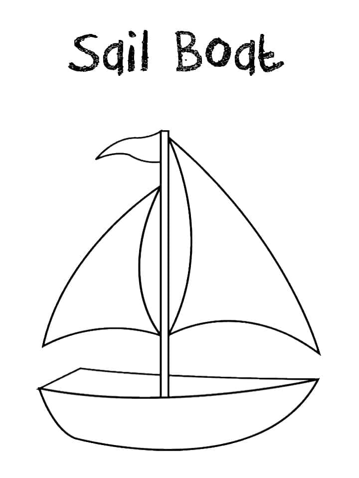 Målarbild Segelbåt Gratis för Barn