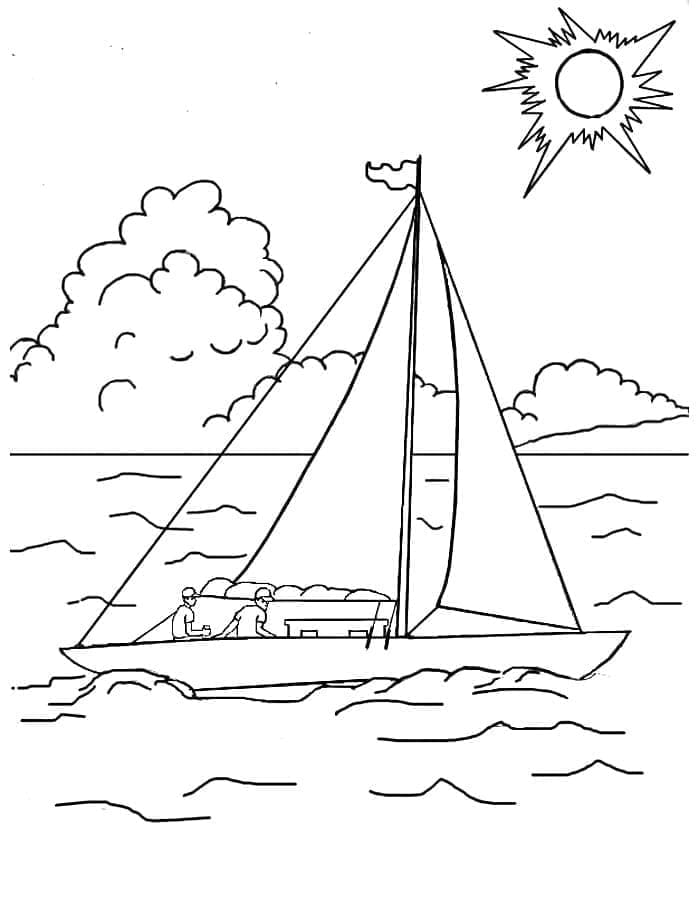 Målarbild Segelbåten