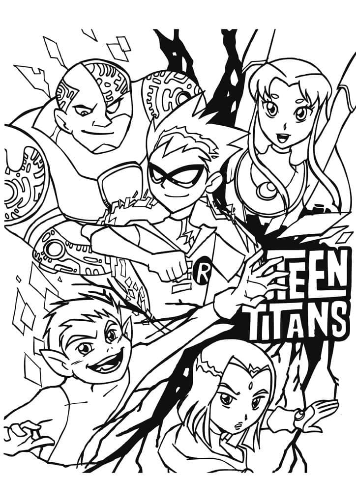 Målarbild Teen Titans Go 4