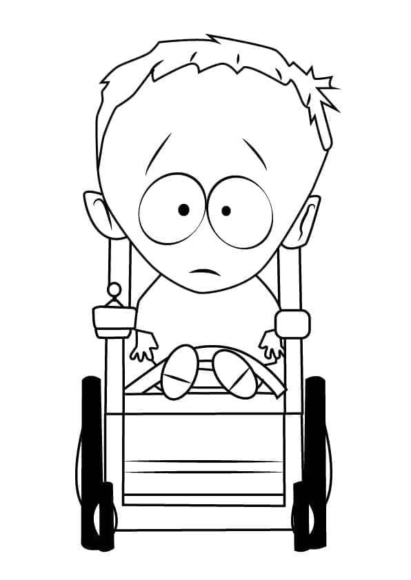 Målarbild Timmy Burch från South Park