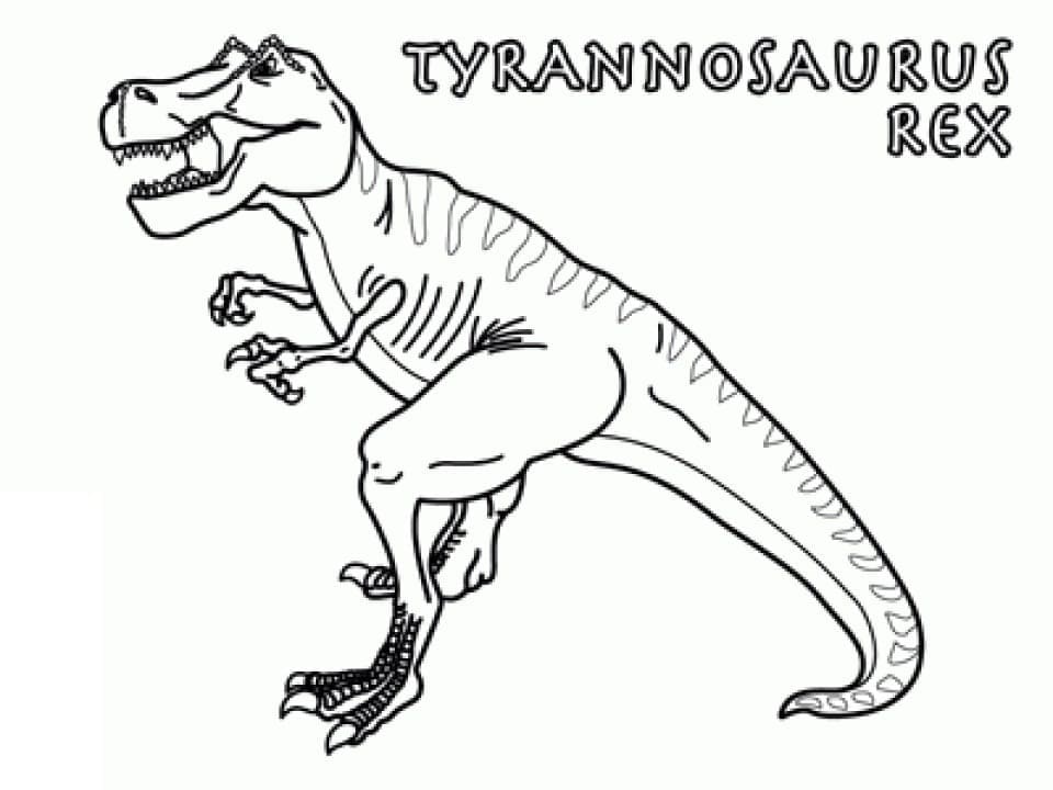 Målarbild Tyrannosaurus Dinosaurie