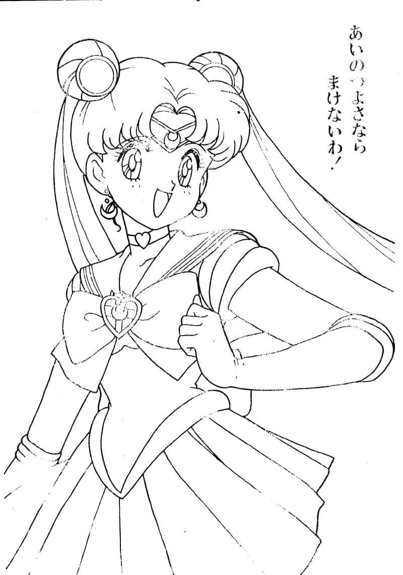 Målarbild Usagi Tsukino från Sailor Moon