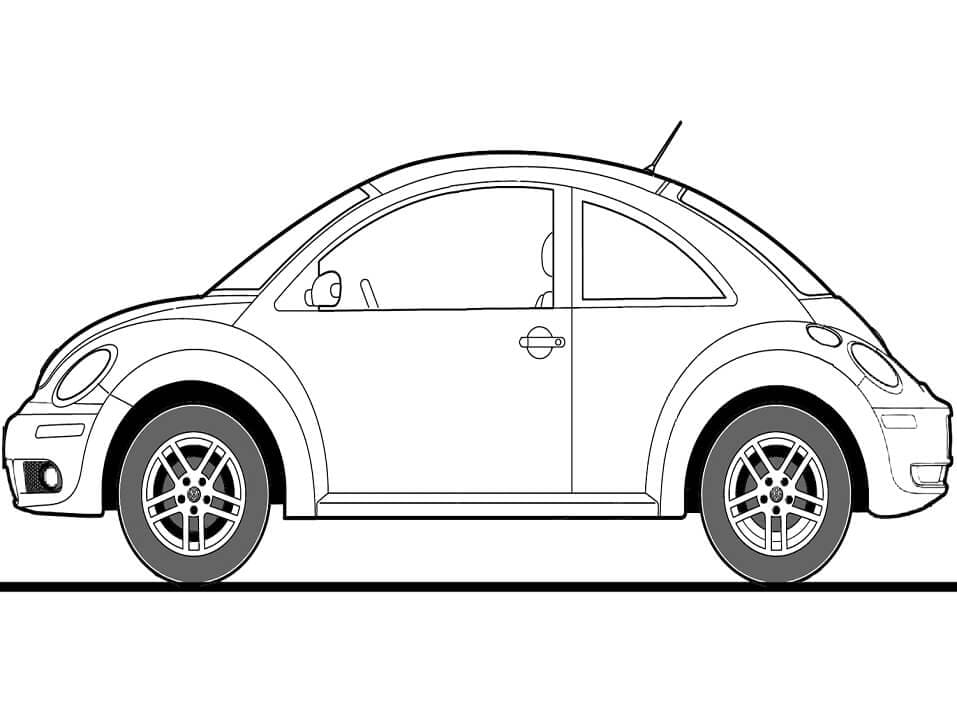 Målarbild Volkswagen Beetle 2009