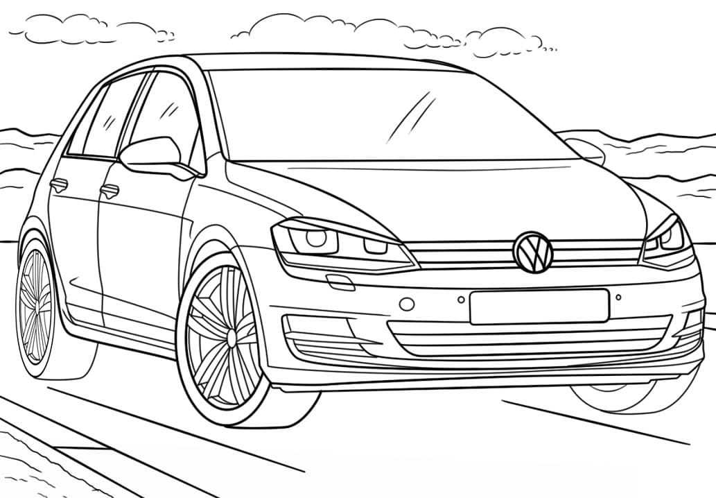 Målarbild Volkswagen Golf