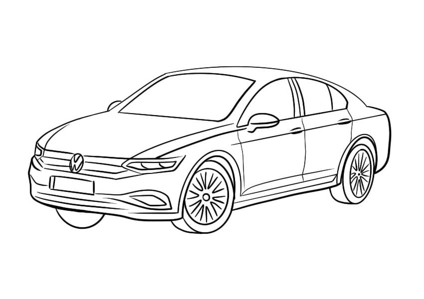 Målarbild Volkswagen Passat