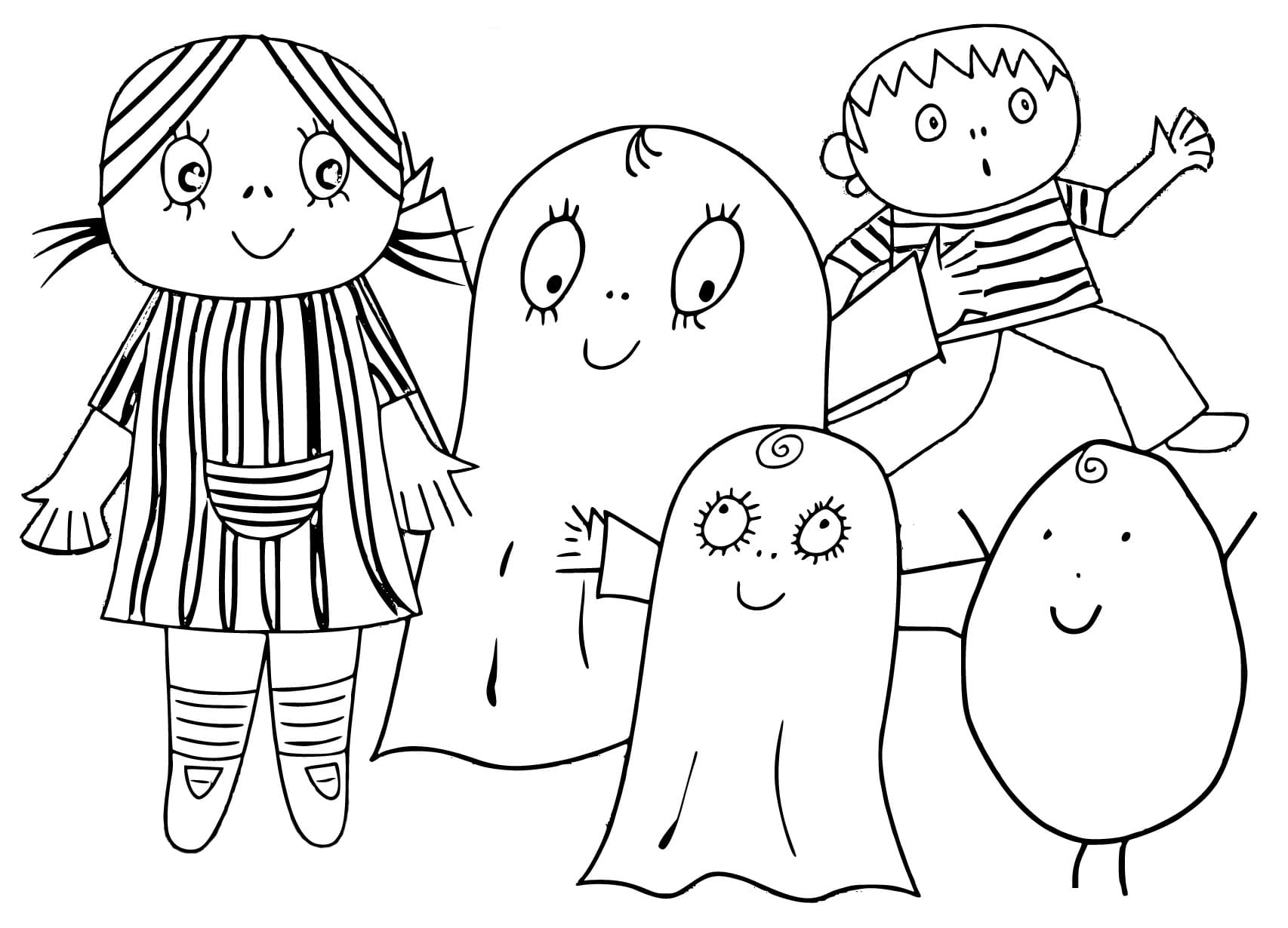 Målarbild Lilla Spöket Laban Gratis för Barn