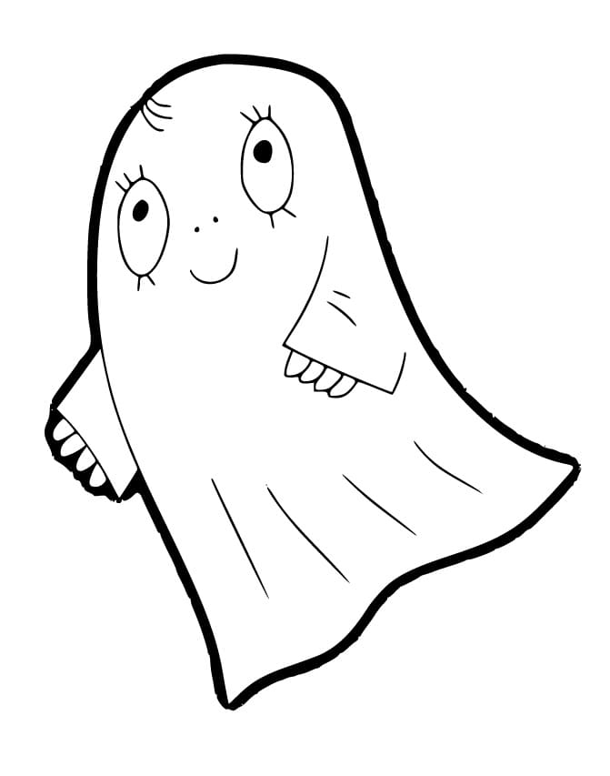 Målarbild Lilla Spöket Laban Utskrivbar