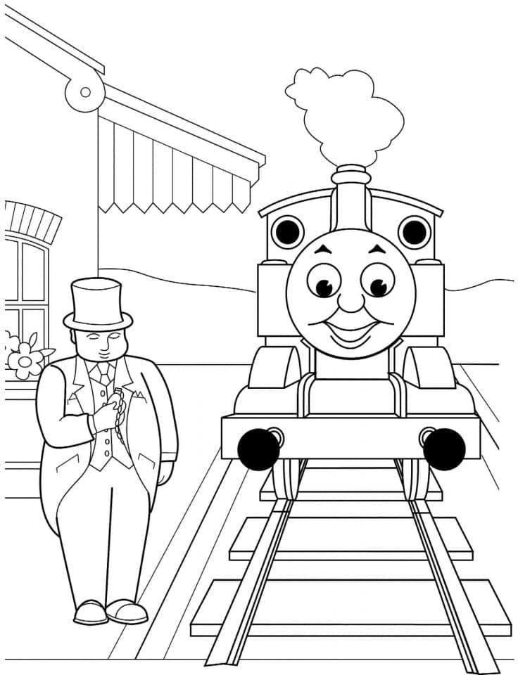 Målarbild Bedårande Tåget Thomas