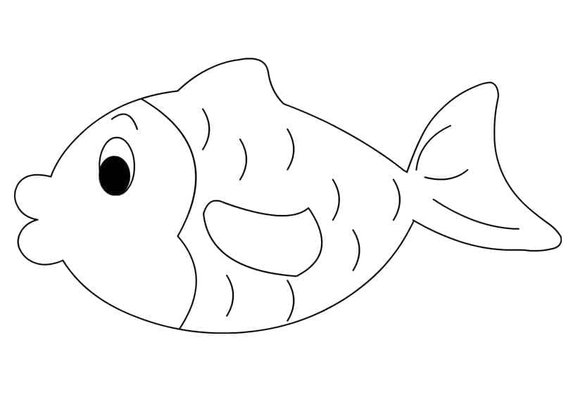 Målarbild En Enkel Guldfisk