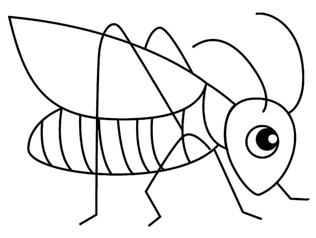 Målarbild Enkel Gräshoppa