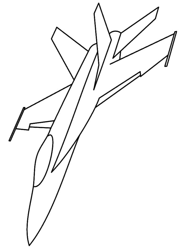 Målarbild Enkelt Stridsflygplan
