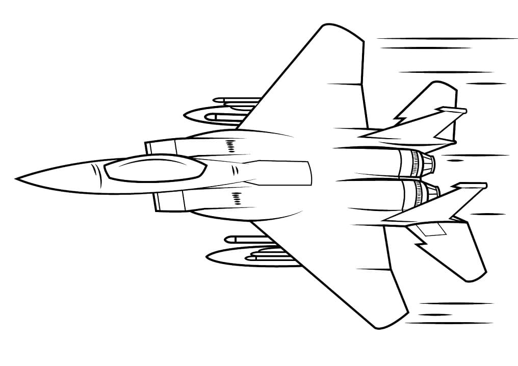 Målarbild F-15 Eagle Stridsflygplan