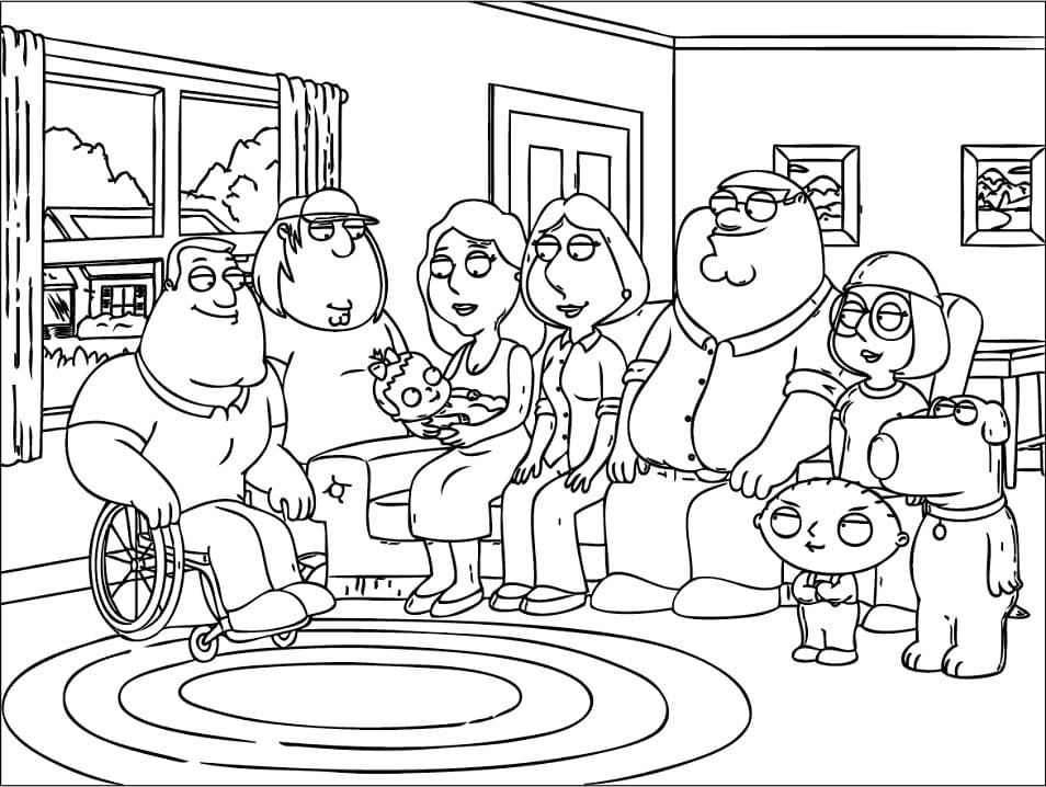 Målarbild Family Guy för Barn