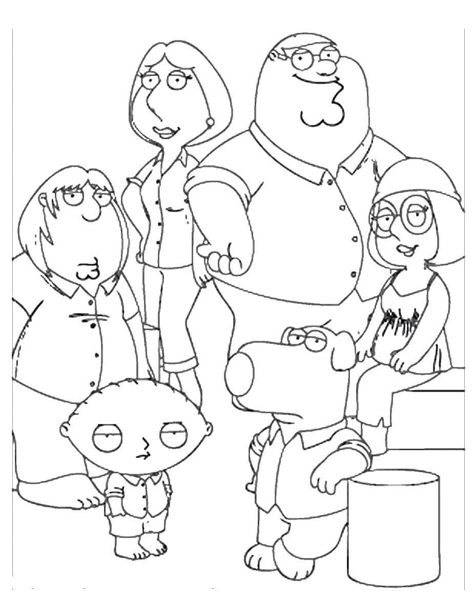 Målarbild Family Guy Gratis för Barn