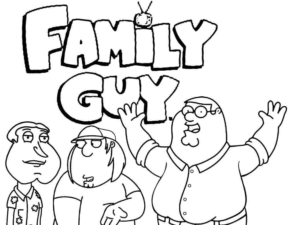 Målarbild Family Guy Gratis Utskrivbar