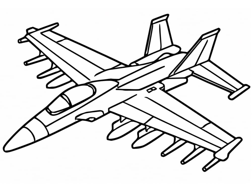 Målarbilder Stridsflygplan