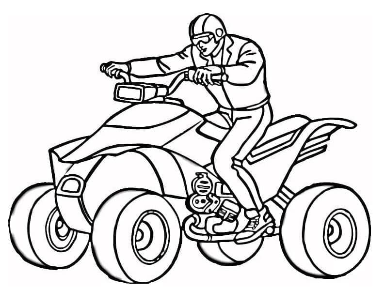 Målarbild Fyrhjuling för Barn