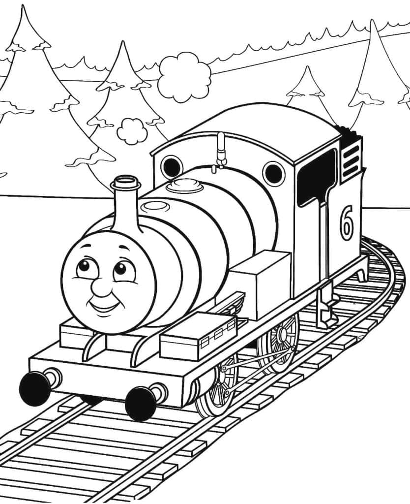 Målarbild Glad Tåget Thomas