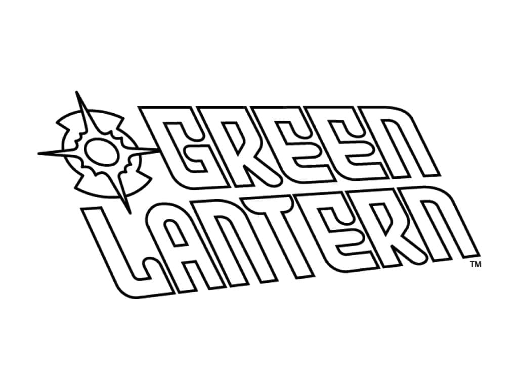 Målarbild Green Lantern Logotyp