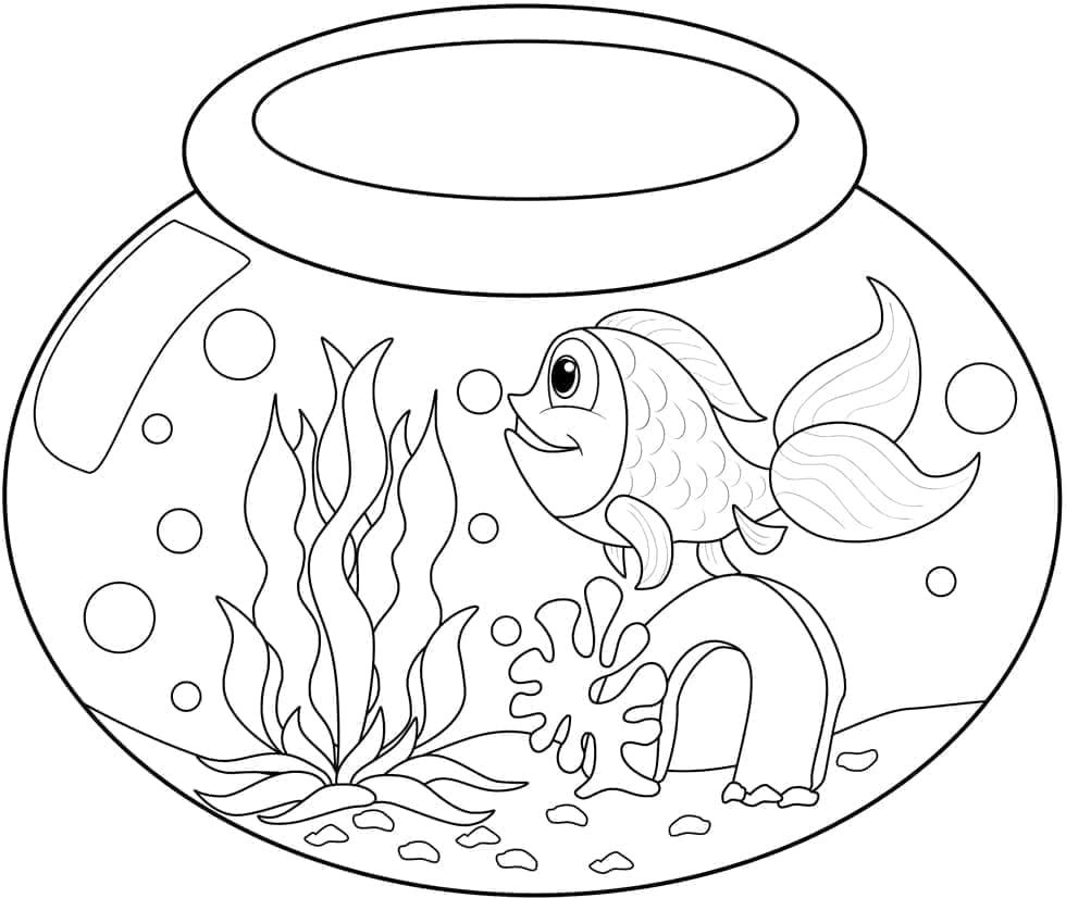 Målarbild Guldfisk för Barn