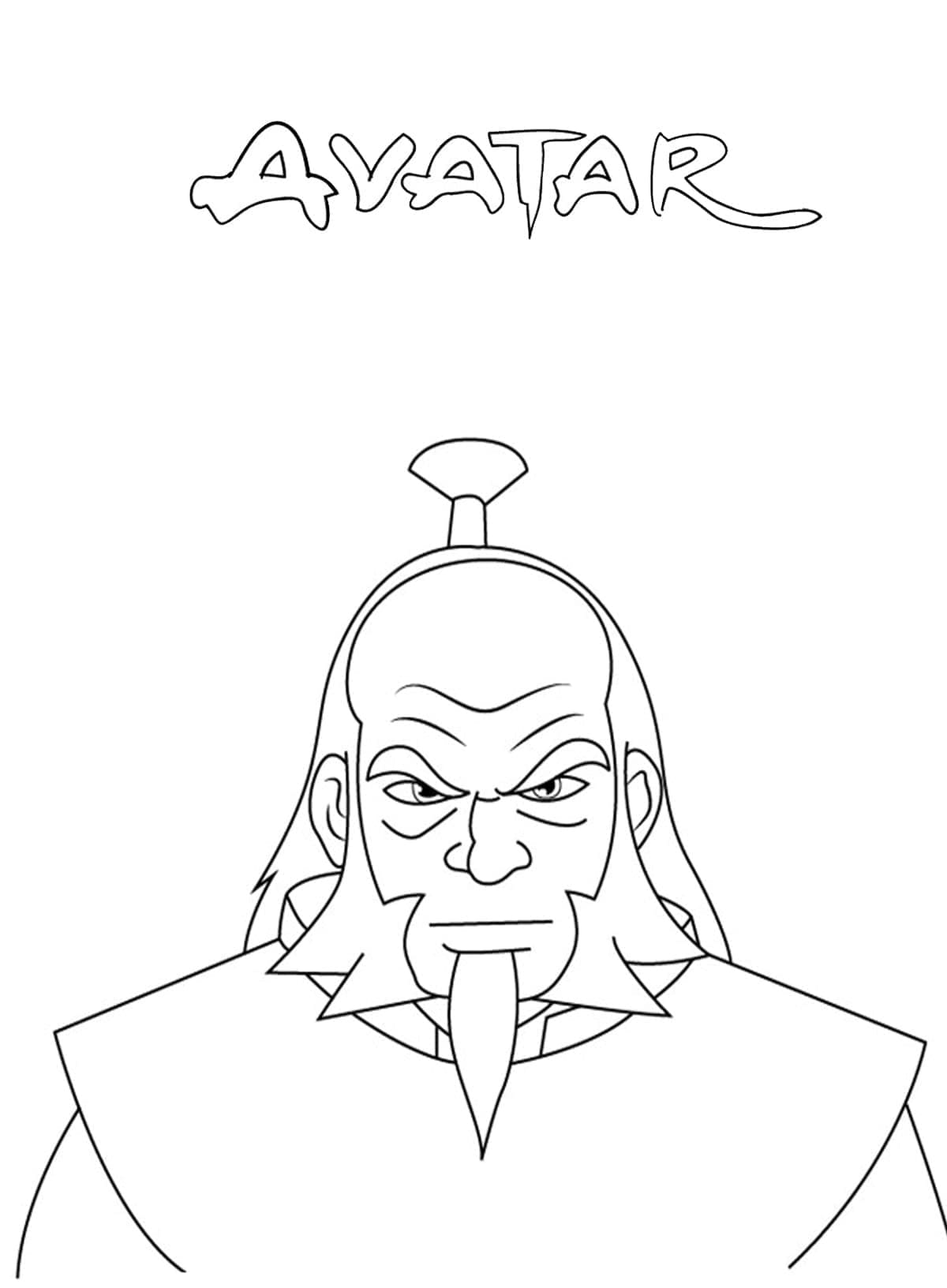 Målarbild Iroh från Avatar Legenden om Aang