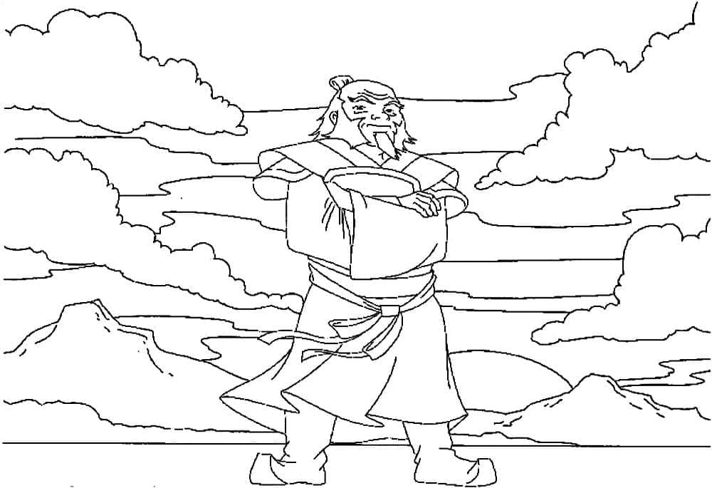 Målarbild Iroh från Avatar
