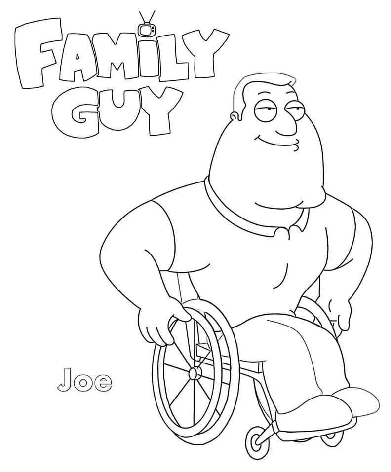 Målarbild Joe Swanson från Family Guy
