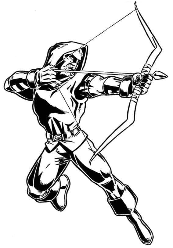 Målarbild Justice League Green Arrow