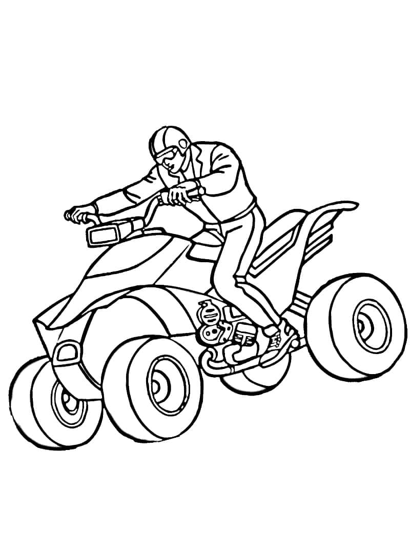 Målarbild Kör Fyrhjuling