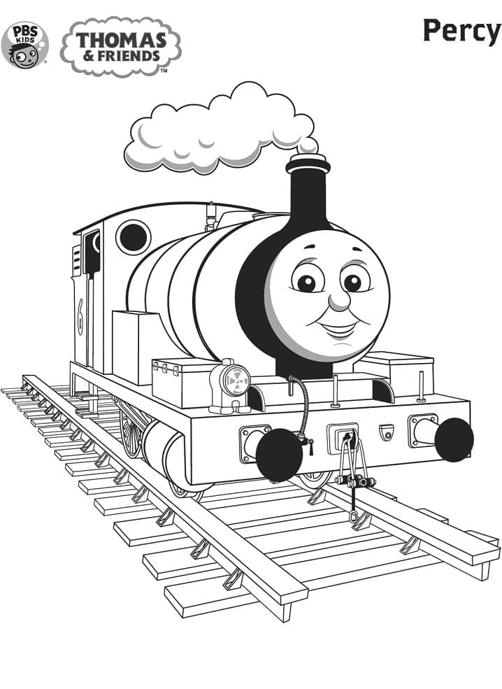 Målarbild Percy från Thomas och Vännerna