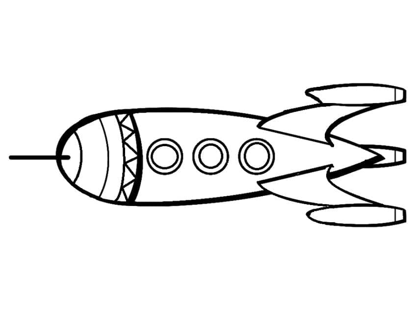 Målarbild Raket 1