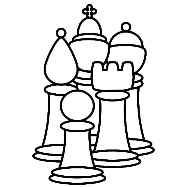 Målarbild Schackpjäser för Barn