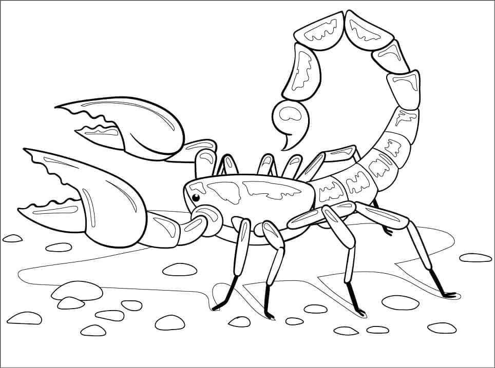 Målarbild Skorpion med klor