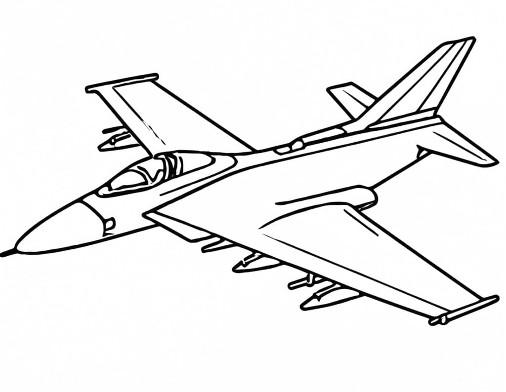 Målarbild Snyggt Stridsflygplan